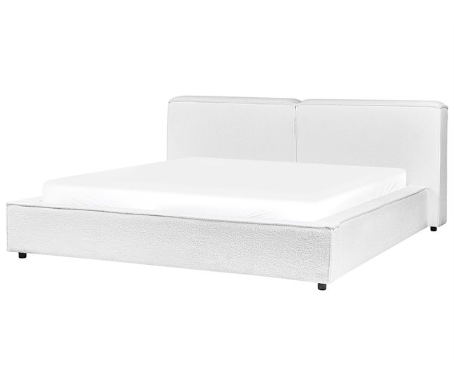 Beliani Cama Bouclé LINARDS 230x242 Branco