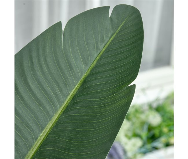 Planta Artificial Bananeira PE e Tecido HOMCOM Verde
