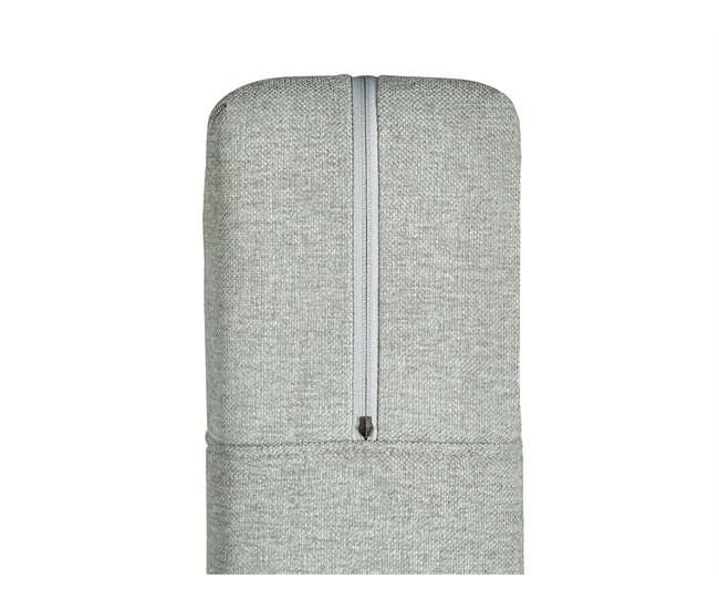Beliani Cama continental Poliéster DYNASTY 180x217 Cinza Claro