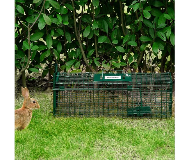 Armadilha para Animais Vivos Aço Outsunny Verde