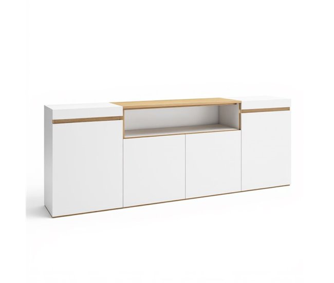 Aparador Kavos 203 Branco/ Madeira