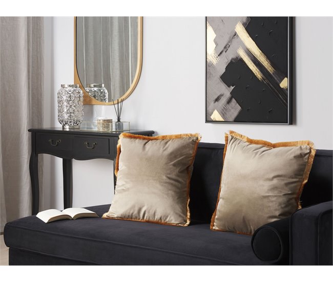 Beliani Almofada decorativa POTHOS 45x45 Bege