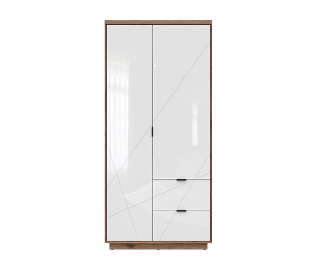 Armário de 2 portas e 2 gavetas Sven 94 Branco