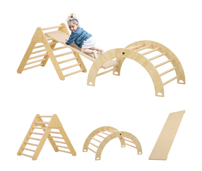 Jogo de Aprendizagem Placa de Pinho Multicamada AIYAPLAY Castanho