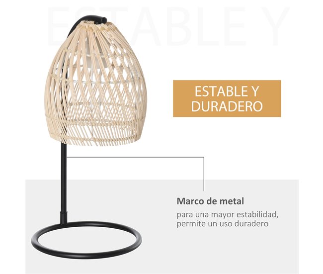  Candeeiro de mesa HOMCOM B31-289 Madeira
