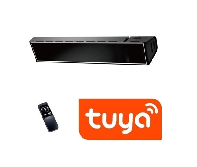 Sined WARM BLACK GLASS 2000 WIFI Aquecedor Infravermelho com Cristal de 2000W, Preto Preto