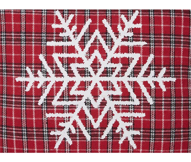 Beliani Almofada decorativa LONICERA Vermelho