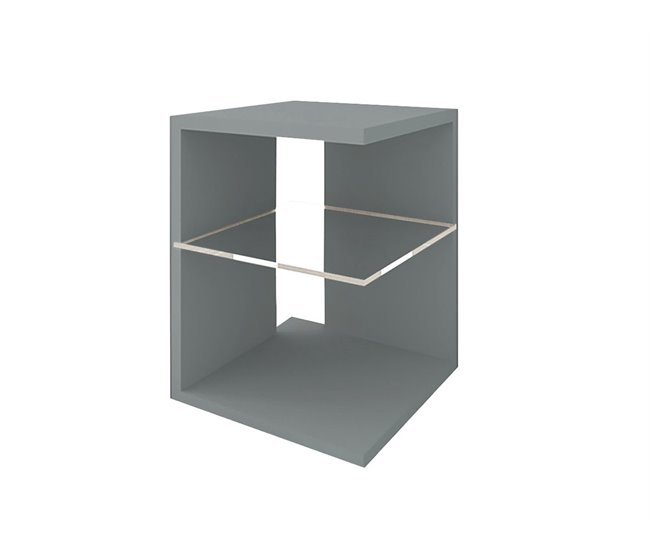Mesa de Cabeceira Domus 44 Cinza