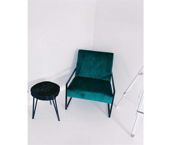 Beliani Poltrona DELARY Azul/ Verde