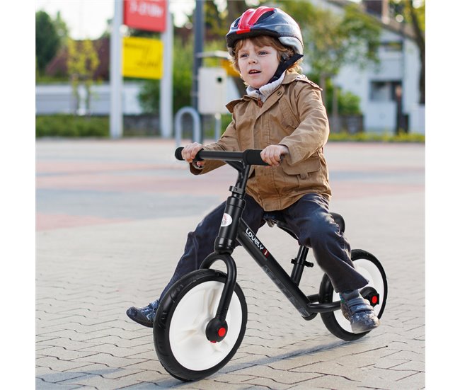 Bicicleta de Equilibrio PP, Metal HOMCOM Preto
