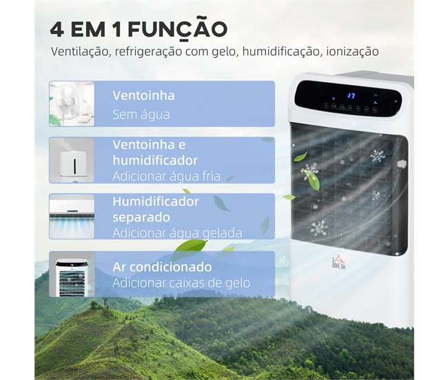 Climatizador Portátil ABS HOMCOM Branco