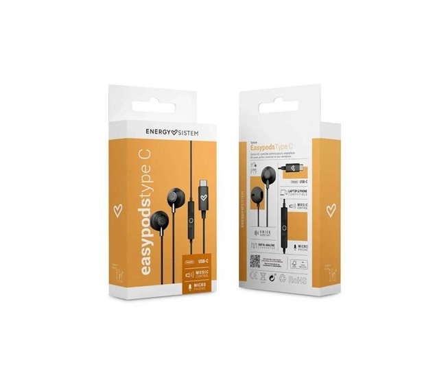 Auriculares de botão EasyPods Type C Space Preto
