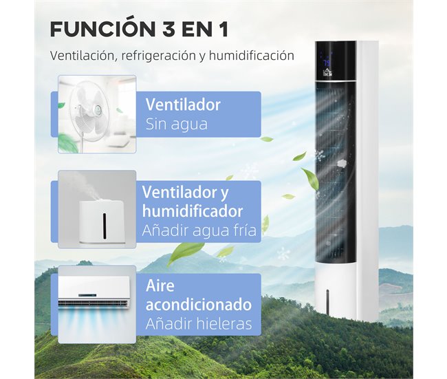 Ventoinha de Torre ABS HOMCOM, casa - aquecimento e climatização Multicor