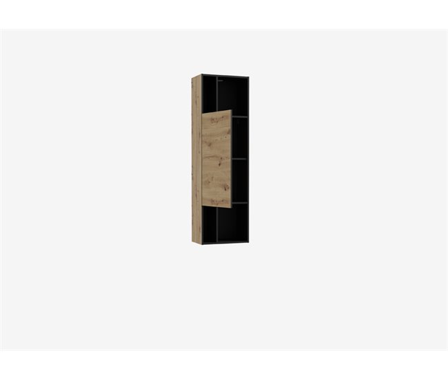 Vitrine KAELON cor carvalho preto Preto