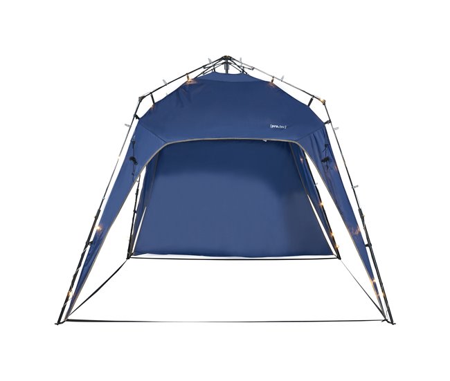 Barendrecht Gazebo de jardim LED com módulo solar 250x250 Azul