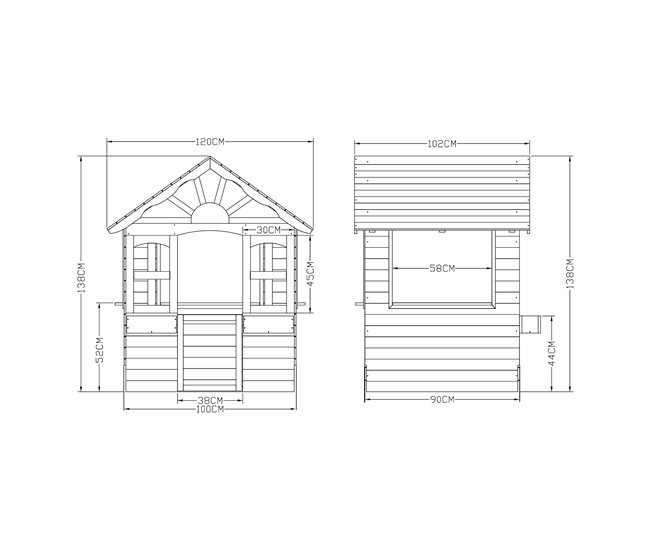 Casa de brincar para crianças Vesa [casa.pro] Cinza