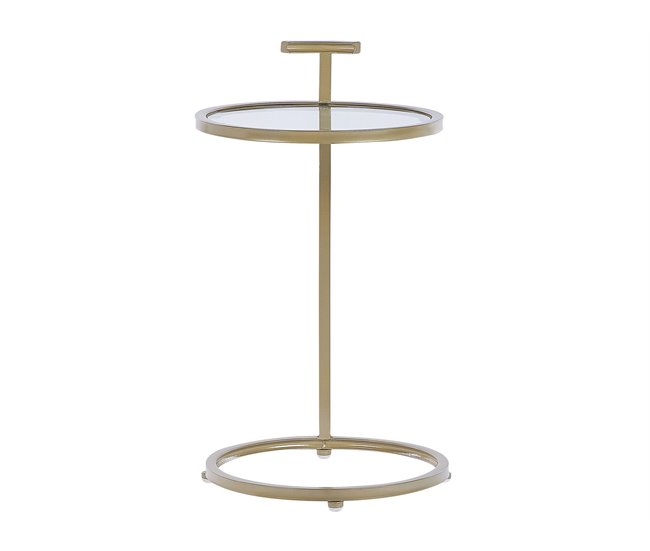 Beliani Mesa de apoio SHELBY 40x40 Dourado