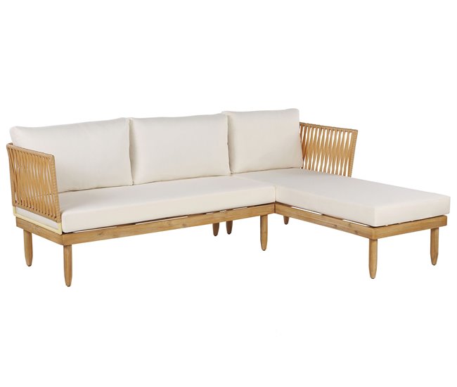 Beliani Conjunto de jardín CREMONA Branco/ Bege