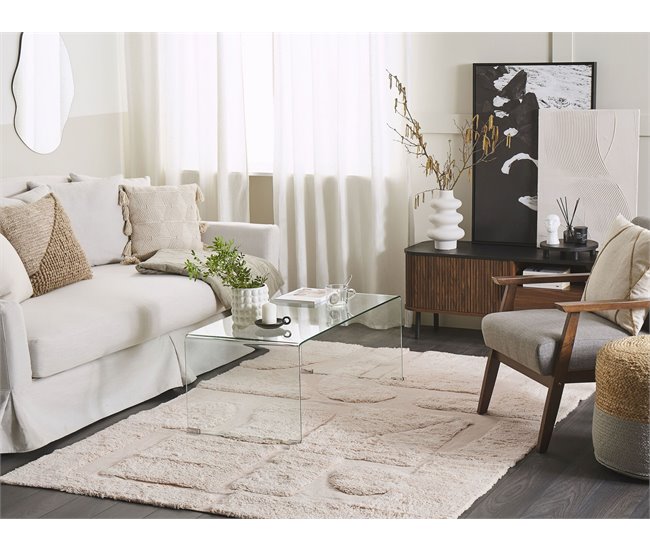 Beliani Pelos curtos DIYADIN 140x200 Bege