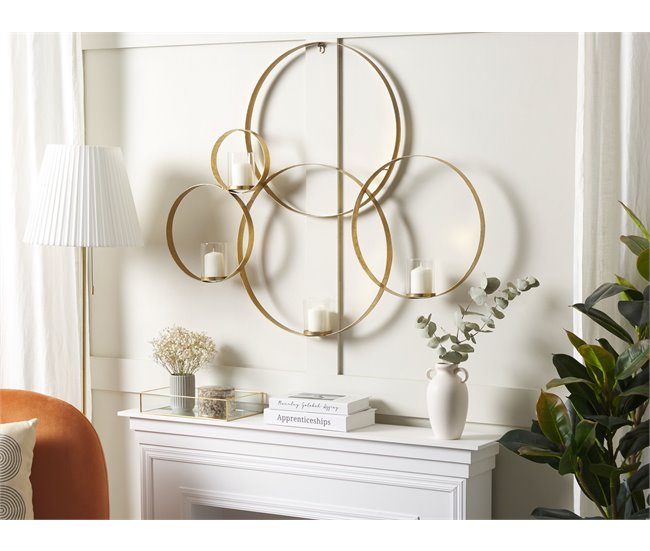 Beliani Candelabro BURU Dourado