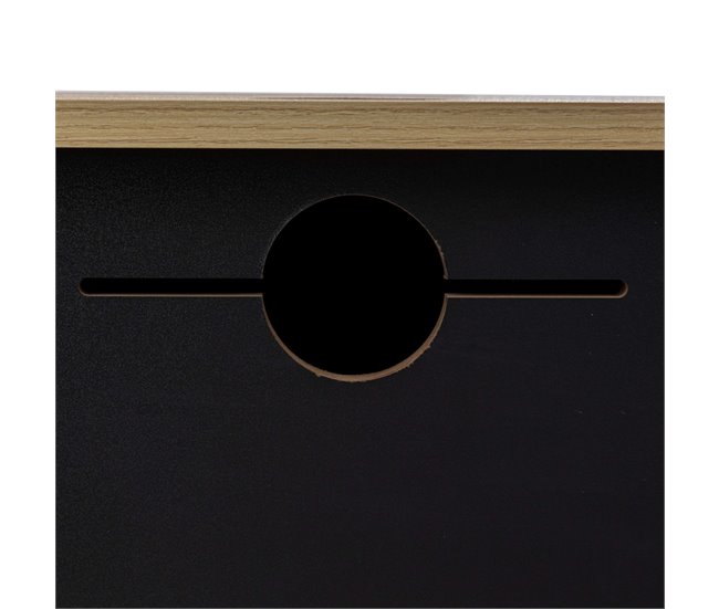 Extensão para hall de móveis de entrada Preto/ Madeira