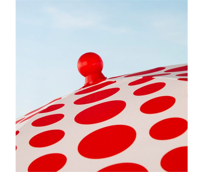 Aktive Guarda-sol de praia 8 varetas inclinável Vermelho