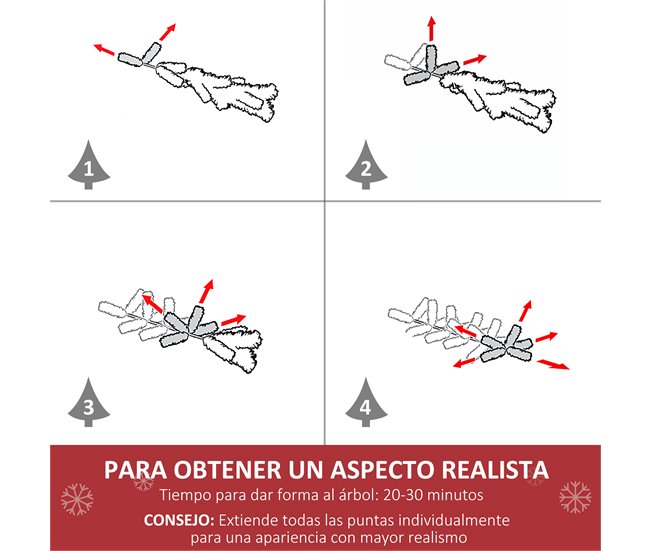 Árvore de Natal PVC e Metal HOMCOM, casa - natal Verde