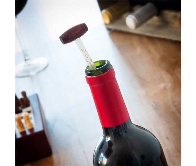 Conjunto de Acessórios para Vinho e Xadrez IG115540 Castanho