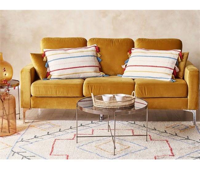 Beliani Almofada decorativa AGAVE Bege