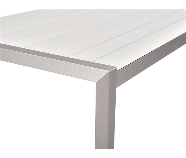 Beliani Mesa de jardim VERNIO 90x180 Branco
