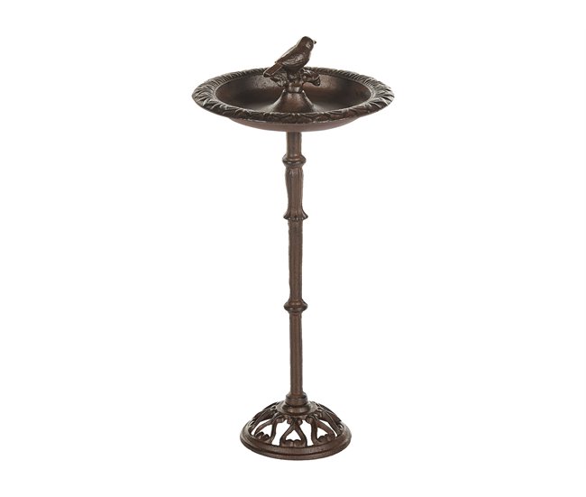 Beliani Fuente de bano para pájaros SWALLOW Castanho