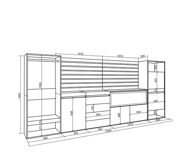 Aparadores para sala de estar 334 Branco