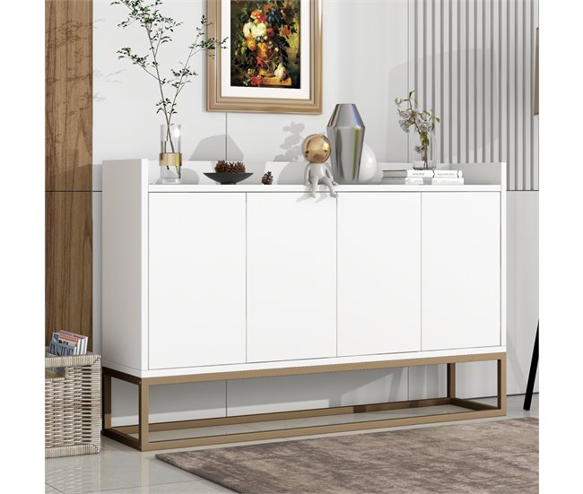 Aparador, portas, móveis de sala de jantar, sala de jantar 120 Branco