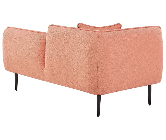 Beliani Chaise longue à esquerda Bouclé CHEVANNES Cinza Escuro