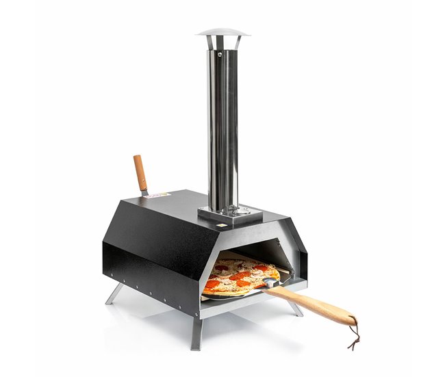 Forno de Pellets para Pizza com Acessórios Preto