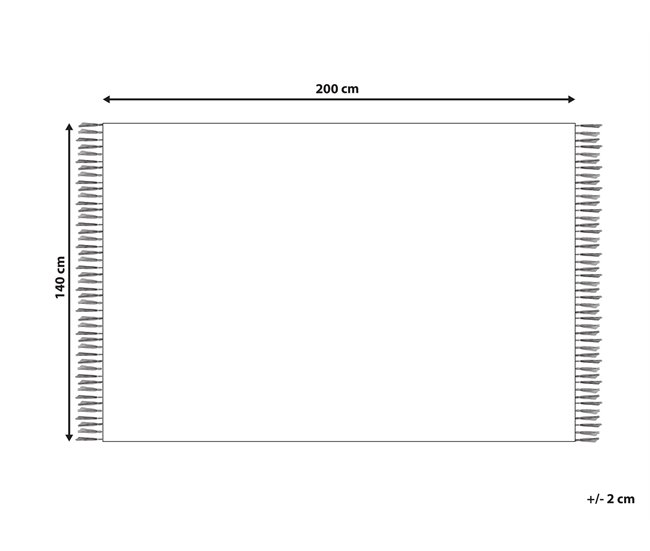 Beliani Pelos curtos ASTAF 140x200 Branco/ Bege