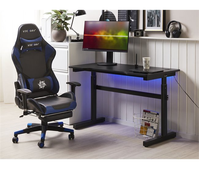 Beliani Secretária de jogos DURBIN 120x60 Preto