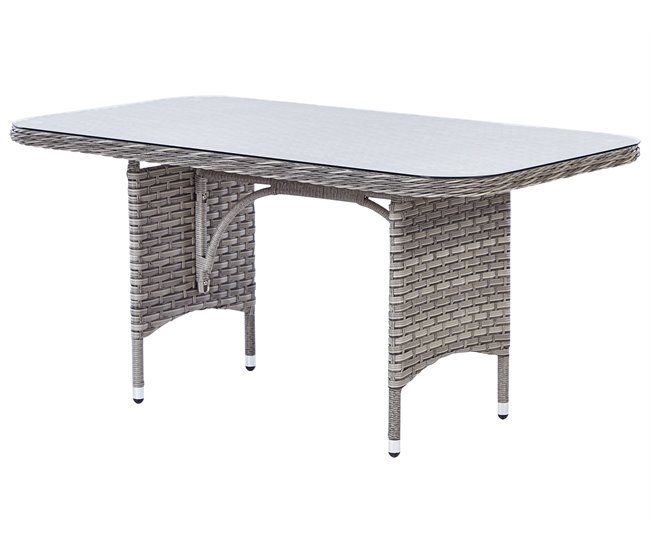 Beliani Conjunto lounge LACONA Cinza Escuro