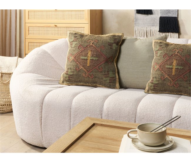 Beliani Almofada decorativa KATORA 45x45 Verde Escuro