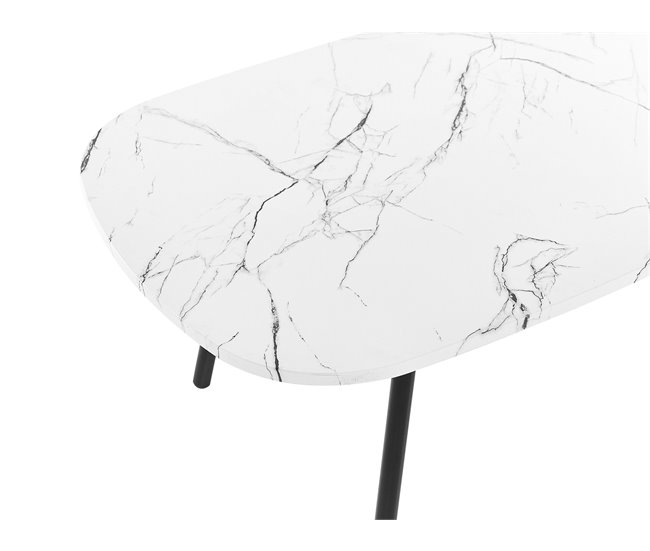 Beliani Mesa de centro BLACKPOOL 60x110 Branco