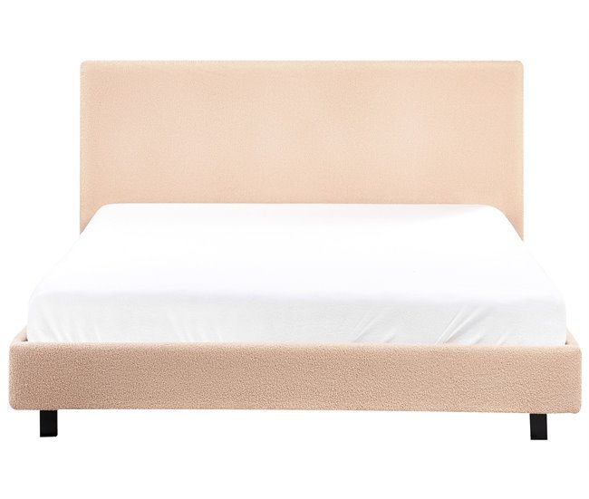 Beliani Cama Bouclé ALBI 155x211 Bege