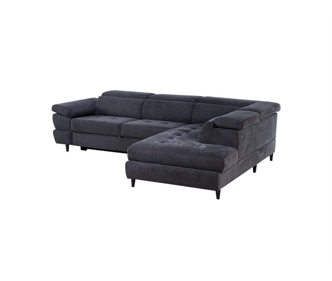 Sofá de canto OMEGA com cama cor antracite Antracite