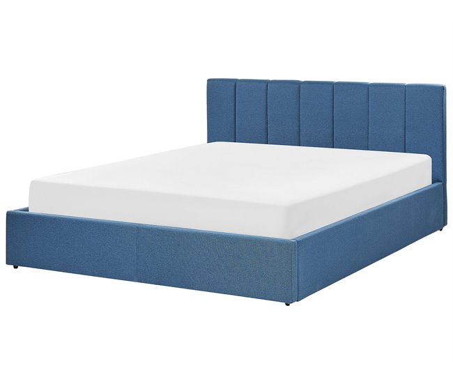 Beliani Cama com estrado Poliéster DREUX 171x214 Azul