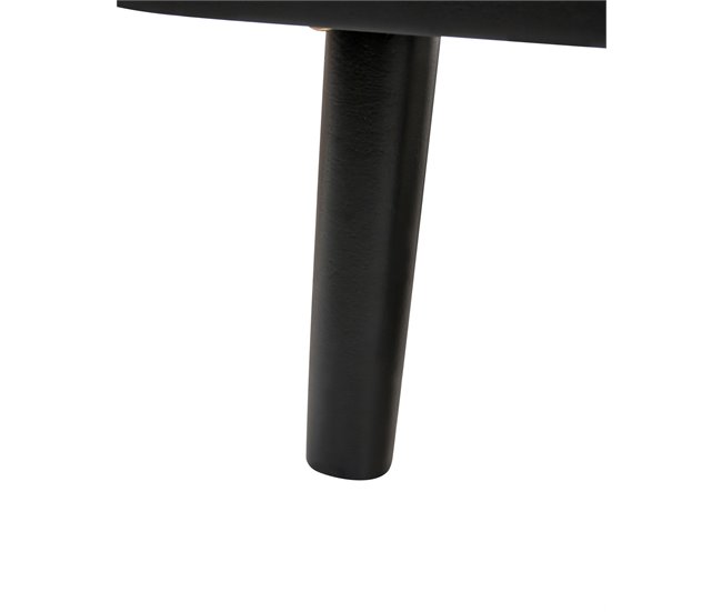 Beliani Mesinha de cabeceira LEFROY 33 Preto