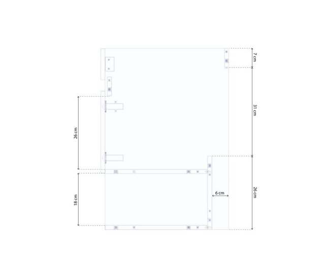 Armário de casa de banho com espelho Thai 2 portas 80 Madeira