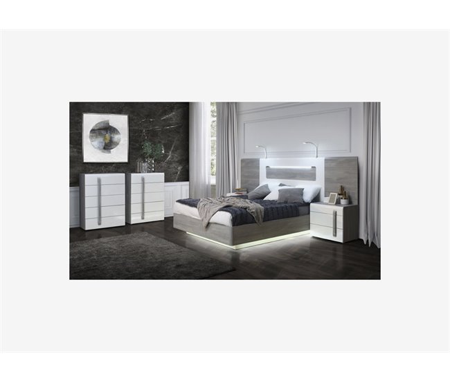 Conjunto de candeeiros LED de leitura para cabeceira TIZZIANO 5.0 Cinza