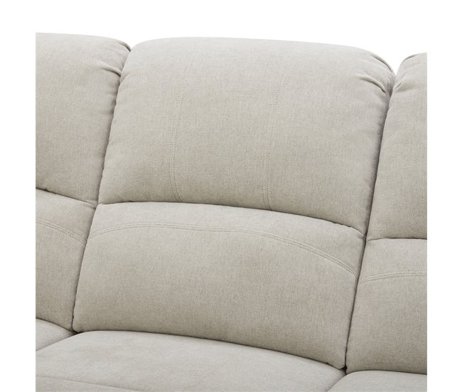 Sofá 3 lugares 2 assentos relax elétrico RYAN Cinza Claro