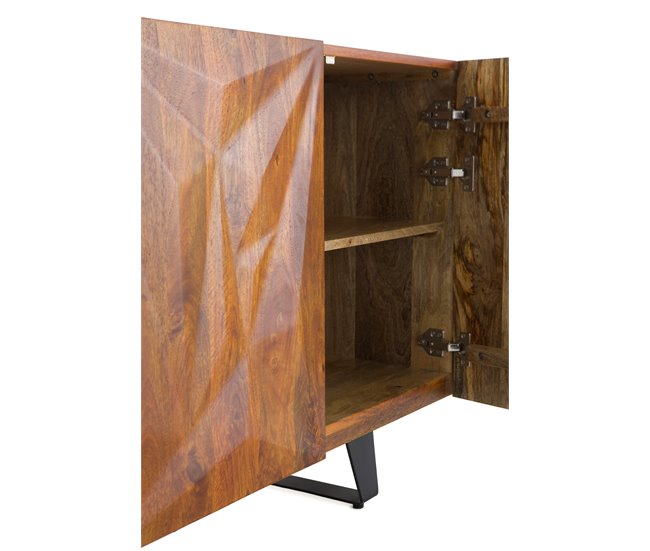 Aparador de 4 portas em madeira maciça de manga Madeira