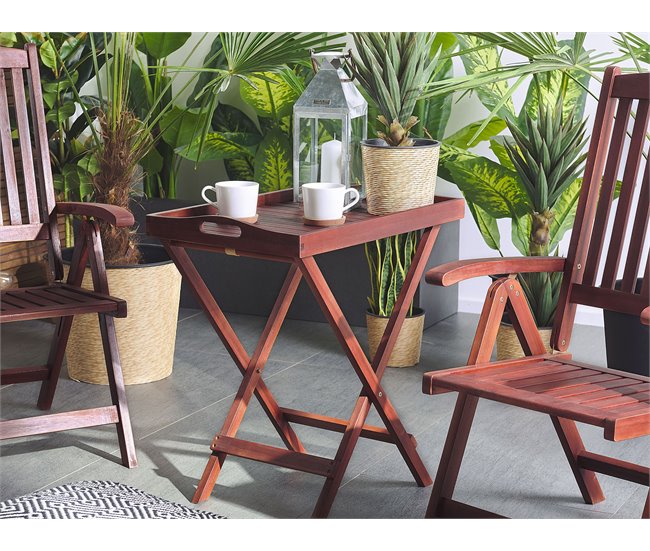 Beliani Mesa de apoio TOSCANA Vermelho