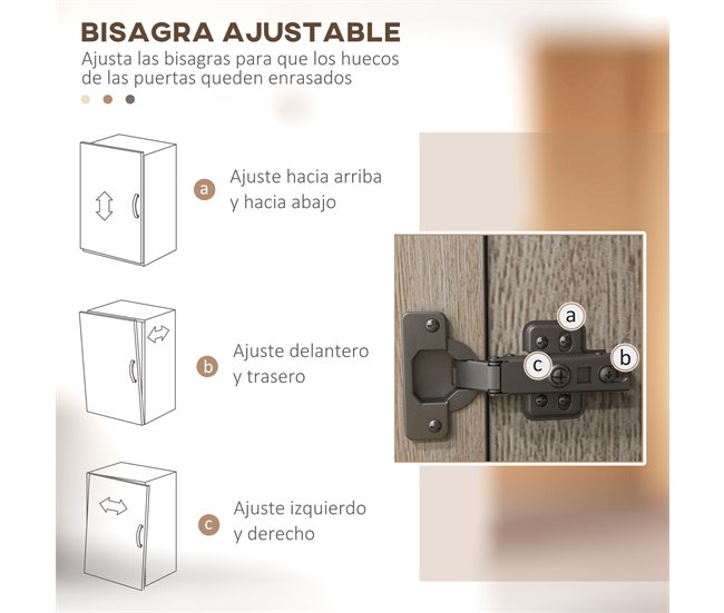 Armário de Cozinha Melamina de Madeira HOMCOM, casa - cozinha Castanho